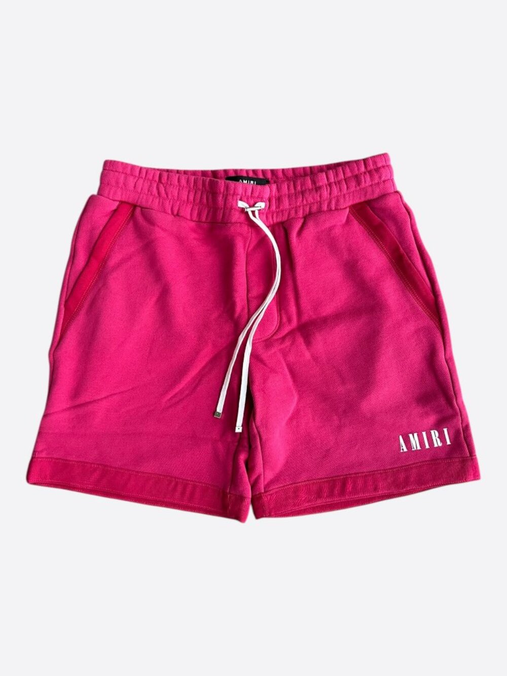 Amiri Pink & White Core Logo Shorts